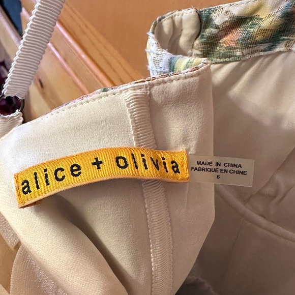 Alice + Olivia floral bustier peplum mini dress size 6 - Picture 7 of 7